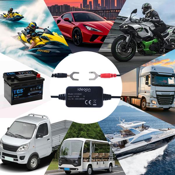 Hochleistungs-KFZ-Batterie-Wächter mit App – Zuverlässige 6-12V Überwachung für maximale Startleistung, Batterie Monitor, IPX7
