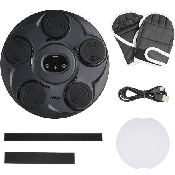 Fitness-Boxmaschine mit 7 Stufen & Bluetooth-Musik – Reaktions- & Koordinationstrainer, inkl. Boxhandschuhe – Für mehr Motivation