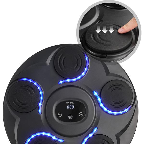 Fitness-Boxmaschine mit 7 Stufen & Bluetooth-Musik – Reaktions- & Koordinationstrainer, inkl. Boxhandschuhe – Für mehr Motivation