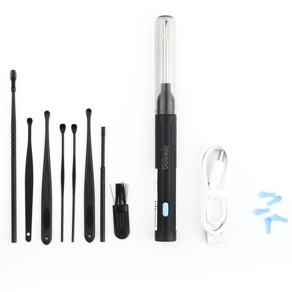 Akku-Ohrreiniger mit Kamera & 14-tlg. Zubehör – Intelligenter Ohr-Reiniger mit 8MP Kamera, LED-Licht & Echtzeit-Bildübertragung aufs Smartphone