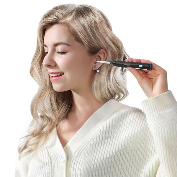 Akku-Ohrreiniger mit Kamera & 14-tlg. Zubehör – Intelligenter Ohr-Reiniger mit 8MP Kamera, LED-Licht & Echtzeit-Bildübertragung aufs Smartphone