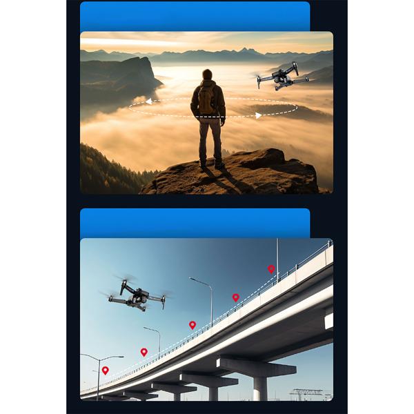 Profi GPS-Drohne mit Full-HD-Kamera, inkl. Ersatz-Akku: Gestochen scharfe Luftaufnahmen – 800m Reichweite & kompaktes Design für Abenteurer