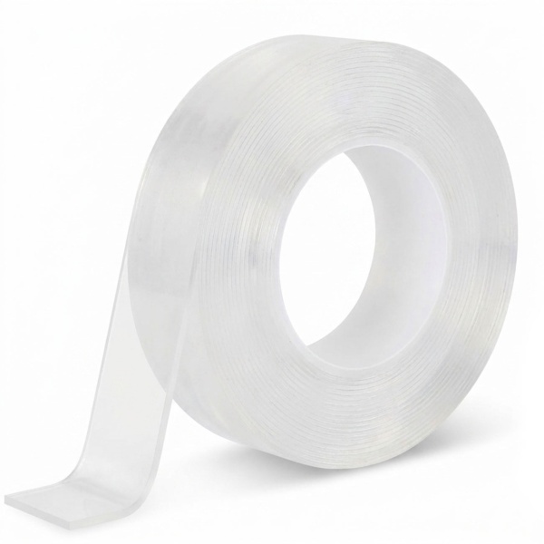 2er-Set Doppelseitiges Nano-Klebeband Transparent (5m x 10mm): Starke 110g/cm² Haltekraft, Wiederverwendbar, spurlos ablösbar