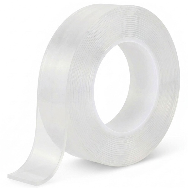2er-Set Doppelseitiges Nano-Klebeband Transparent (5m x 30mm): Starke 110g/cm² Haltekraft, Wiederverwendbar, spurlos ablösbar