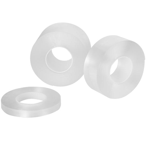 2er-Set Doppelseitiges Nano-Klebeband Transparent (5m x 50mm): Starke 110g/cm² Haltekraft, Wiederverwendbar, spurlos ablösbar