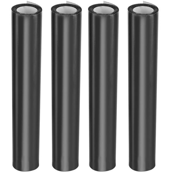 4er-Set Sichtschutzfolie grau-matt, 60 x 200 cm - selbstklebende Fensterfolie mit UV-Schutz - hitzereduzierend & ideal für Fenster, Büro & Wohnräume