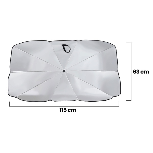 2er-Set Wärmeisolierender Sonnenschutz Windschutzscheibe 115x63 cm: UV50+ Schutz – Hält Auto kühl, schützt Innenraum & Armaturen effektiv