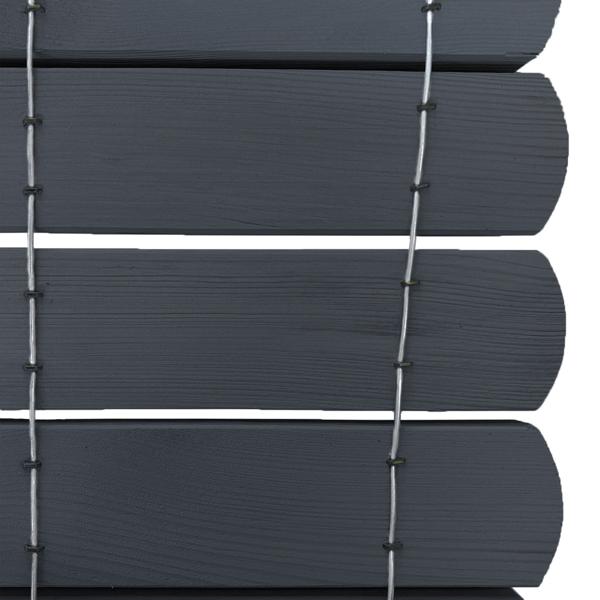 Robuste Beetumrandung aus Holz in edlem Dunkelgrau, 200 x 20/35 cm - dekorative Gartenbegrenzung für Beete, Wege & Rasen, wetterfest & langlebig