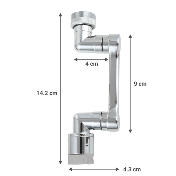 2er-Set 1080° Drehbarer Wasserhahn-Aufsatz: Für Bad & Küche – Ein flexibler Armatur-Sprudler – Spart Wasser & bringt Komfort