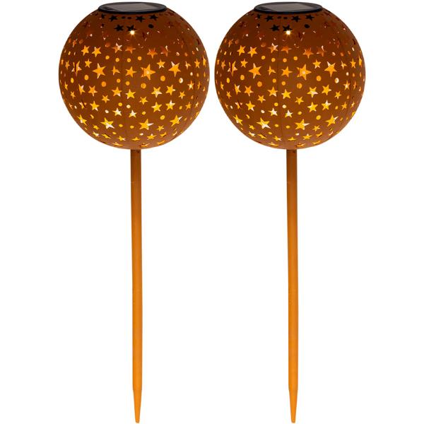 2er-Set Bezaubernde Solar Leuchtkugel Sternenzauber (Ø 18cm): Magische Lichtprojektion für Garten & Balkon, zaubert stimmungsvolle Sternenmuster – Ihr leuchtendes Highlight!