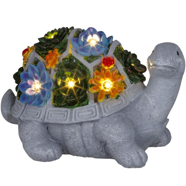 Charmante LED Solar Gartenleuchte Schildkröte (26 x 14,8 x 17cm): Stimmungsvolle Dekoration, einfach zu platzieren für Garten, Balkon & Terrasse