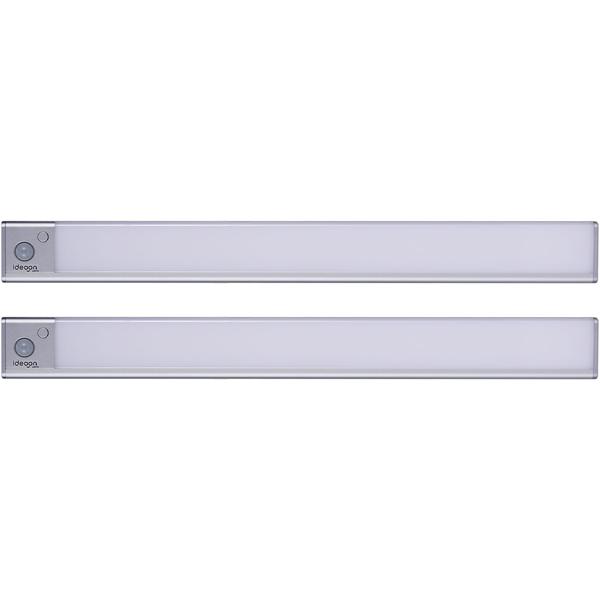 2er-Set Flache Akku LED-Lichtleiste, 40cm mit Bewegungssensor, 120 LEDs: Kabellos, hell & energiesparend – Perfekt für Schrank, Flur & Küche