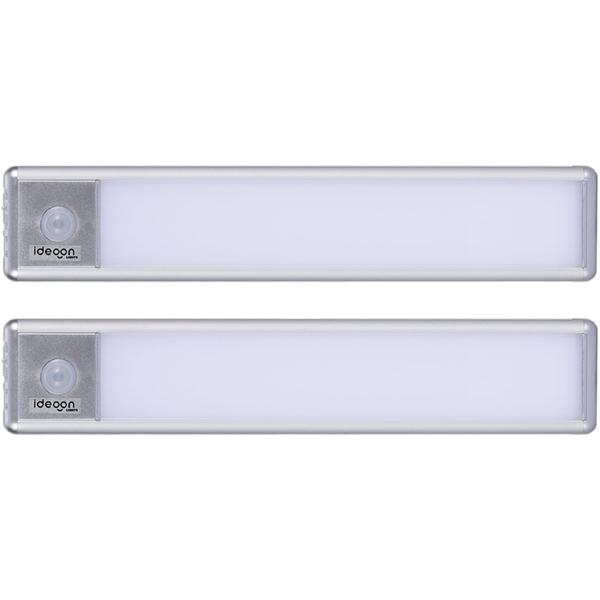 2er-Set Flache Akku LED-Lichtleiste, 20,5cm mit Bewegungssensor: Kabellos, hell & energiesparend – Perfekt für Schrank, Flur & Küche