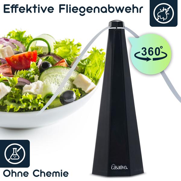 2er-Set Mobiler 2-Flügel Insektenvertreiber Batterie & USB: Sanfte, effektive Fliegenabwehr für Tisch & unterwegs, flexibel beim Essen & Outdoor