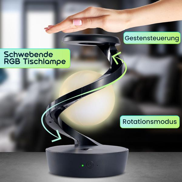 2er-Set Schwebende RGB Tischlampe mit Handy Ladeport: Faszinierendes Schweben & kabelloses Laden – Ihr futuristisches Design-Highlight