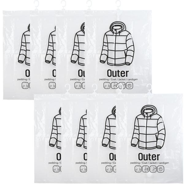 8er-Set Vakuum-Beutel mit Kleiderhaken, 67 x 90 cm: Ein effiziente Kleiderhülle für Bettwäsche & Kleidung - Schützen Sie Ihre Textilien
