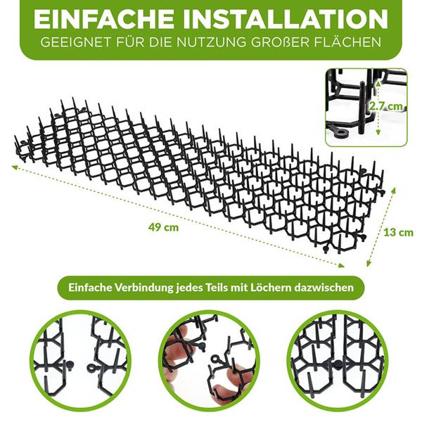 36er-Set Dornen-Gitter mit Spikes zur Tierabwehr: Stachelbarriere-Tiervertreiber gegen Katzen, Hunde, Marder, Schützt Ihre Beete und Pflanzen