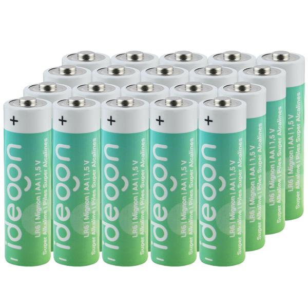 AA Batterien (20er-Pack) – Super Alkaline Mignon-Zellen mit 1,5V – Langlebige & auslaufsichere Batterien für den Alltag