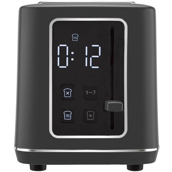 Moderner LED Toaster (Matt-Anthrazit) mit 7 präzisen Röststufen: Perfekt gebräunter Toast nach Wunsch, Auftaufunktion, Aufwärmfunktion & Stopptaste