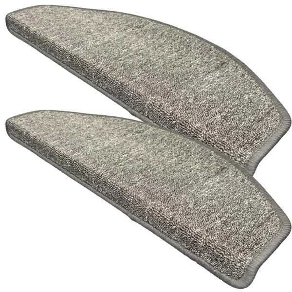 Treppenstufen Matten, 2 Stück, halbrund, anthrazit: : Rutschfest, robust & schallhemmend - Mehr Sicherheit & Eleganz für Ihre Treppe