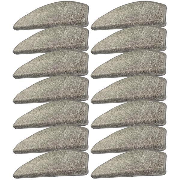 Treppenstufen Matten, 14 Stück, halbrund, anthrazit: : Rutschfest, robust & schallhemmend - Mehr Sicherheit & Eleganz für Ihre Treppe