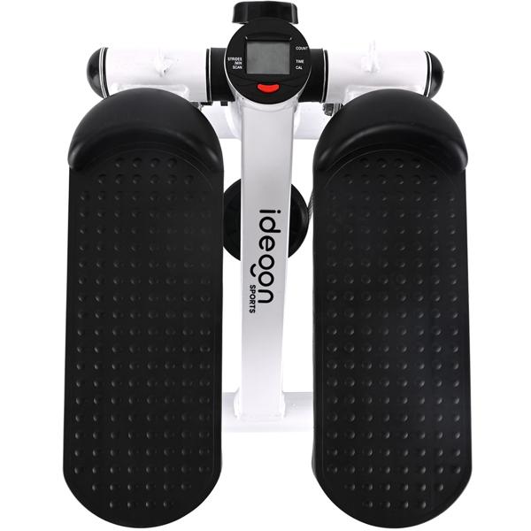 Kompakter Mini Stepper mit Trainingscomputer und Widerstandsbändern, max. 100 kg - Ideal für Home Workout und Fitness