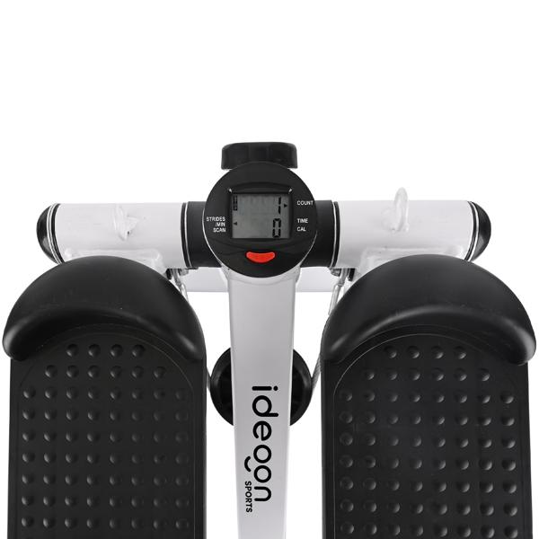 Kompakter Mini Stepper mit Trainingscomputer und Widerstandsbändern, max. 100 kg - Ideal für Home Workout und Fitness