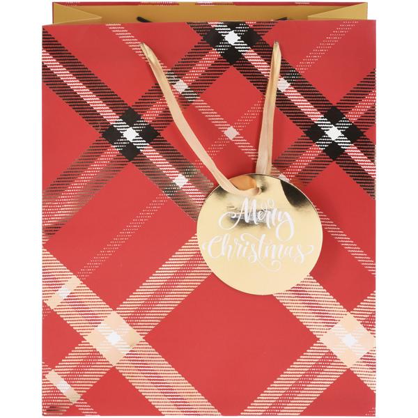 Prächtiges Geschenktüten 3er-Set für Weihnachten mit wunderschönem Satin-Griff – Elegante und stilvolle Geschenkverpackung