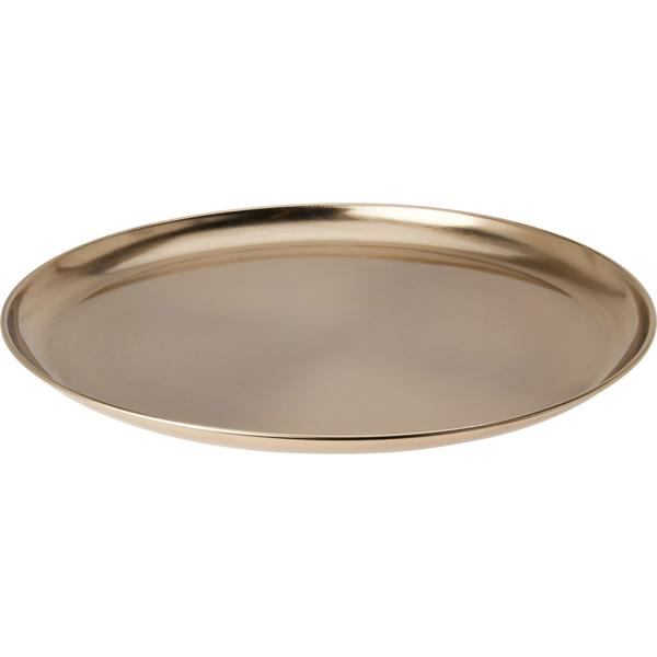 Exklusives Serviertablett & Dekotablett aus Metall, goldfarben, Ø39 cm - Modernes Design für Weihnachten, Partys & Feste. Stilvolle Deko für dein Zuhause