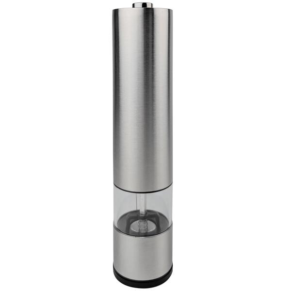 Elektrische Salz- & Pfeffermühle (Edelstahl) - Keramikmahlwerk- Ø5 x 22 cm: ein automatischer Gewürzstreuer – Präzise & Mühelos