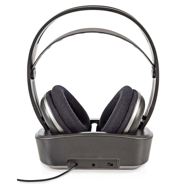 Kabelloser Funk Stereo Fernsehkopfhörer, 100 m Reichweite, TV-Headphones mit Ladestation, Verstellbarer Kopfbügel, gepolsterte Ohrmuscheln