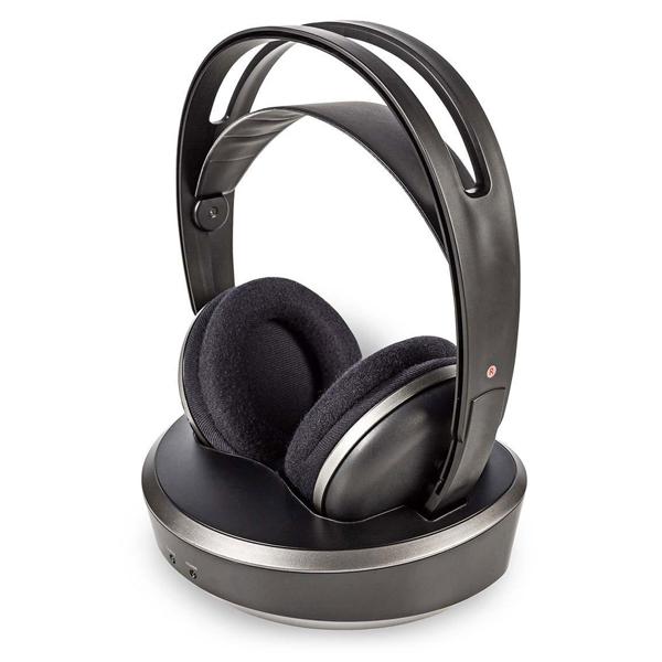 Kabelloser Funk Stereo Fernsehkopfhörer, 100 m Reichweite, TV-Headphones mit Ladestation, Verstellbarer Kopfbügel, gepolsterte Ohrmuscheln