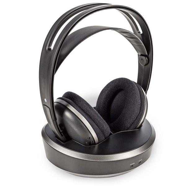 Kabelloser Funk Stereo Fernsehkopfhörer, 100 m Reichweite, TV-Headphones mit Ladestation, Verstellbarer Kopfbügel, gepolsterte Ohrmuscheln