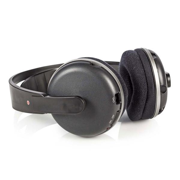 Kabelloser Funk Stereo Fernsehkopfhörer, 100 m Reichweite, TV-Headphones mit Ladestation, Verstellbarer Kopfbügel, gepolsterte Ohrmuscheln