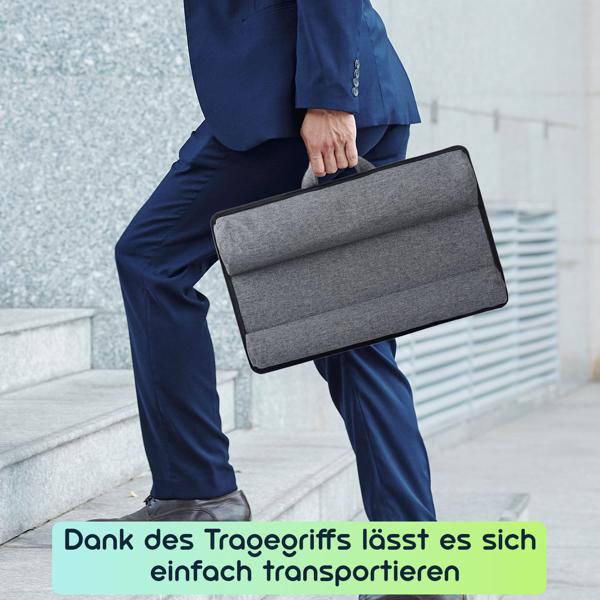 Multifunktionale Laptopunterlage mit Mauspad und Handyhalterung, 36 x 5,5 x 57,5 cm - Komfortabel & tragbar - für Home-Office, Reisen und mehr