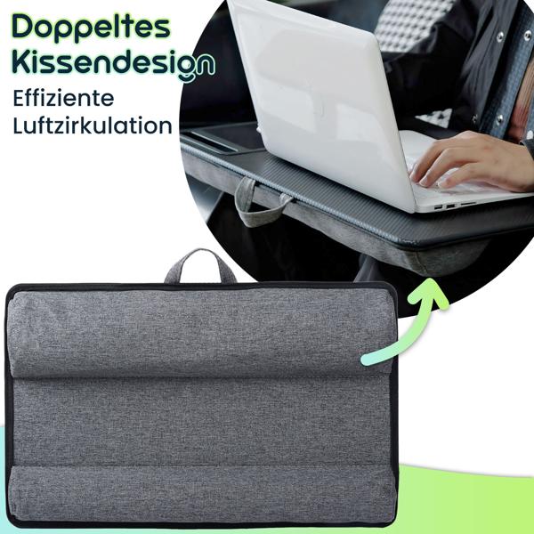 Multifunktionale Laptopunterlage mit Mauspad und Handyhalterung, 36 x 5,5 x 57,5 cm - Komfortabel & tragbar - für Home-Office, Reisen und mehr