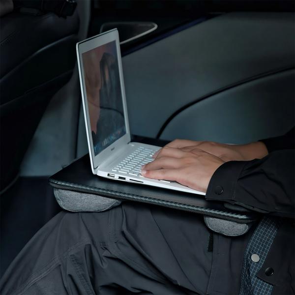 Multifunktionale Laptopunterlage mit Mauspad und Handyhalterung, 36 x 5,5 x 57,5 cm - Komfortabel & tragbar - für Home-Office, Reisen und mehr