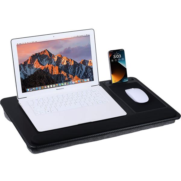 Multifunktionale Laptopunterlage mit Mauspad und Handyhalterung, 36 x 5,5 x 57,5 cm - Komfortabel & tragbar - für Home-Office, Reisen und mehr