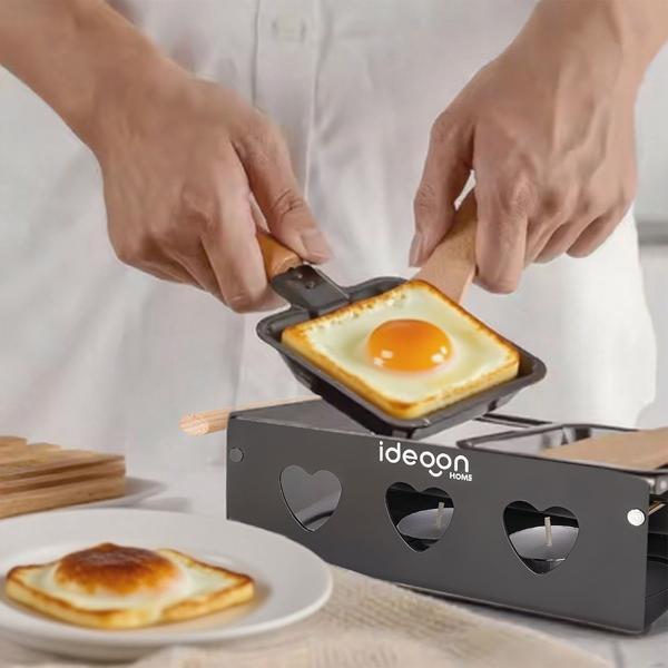 Raclette-Teelicht für 2 Personen, Raclette Set ohne Strom inkl. Teelichtern und Schaber, Metall, ideal für Balkon, Camping & unterwegs