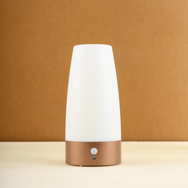 2er-Set Elegante LED-Tischlampe mit Bewegungsmelder – Kabellose Flurleuchte mit warmweissem Licht – Ideal als Nachtlicht im Schlafzimmer