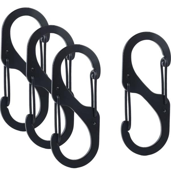 Karabiner-S-Haken 16er-Set, 4 x 1,7 cm: Robuste Mehrzweckhaken für sicheren Halt – Die clevere Lösung für Ordnung in Haus, Garage & Outdoor