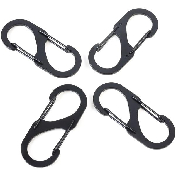 Karabiner-S-Haken 16er-Set, 4 x 1,7 cm: Robuste Mehrzweckhaken für sicheren Halt – Die clevere Lösung für Ordnung in Haus, Garage & Outdoor