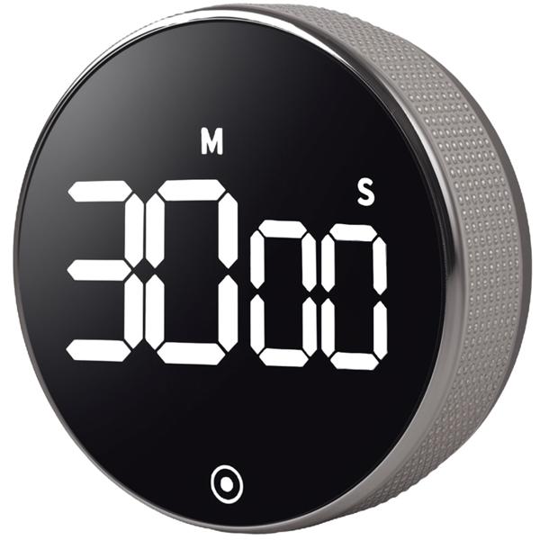 2er-Set Digitaler Küchen-Timer mit Drehrad - Praktische Eieruhr mit Magnet, lautem Alarm, Countdown-Funktion & grossem LCD-Display