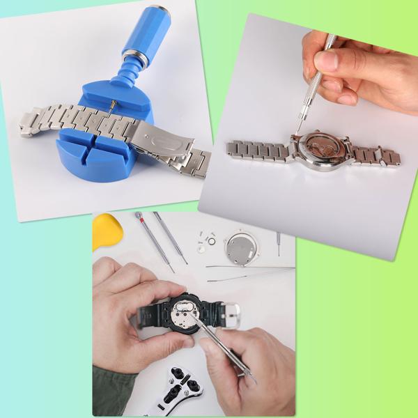 Umfassendes 13-teiliges Uhren Reparatur Set – Professioneller Uhrmacher Werkzeugkoffer für Armband kürzen, Batteriewechsel & mehr