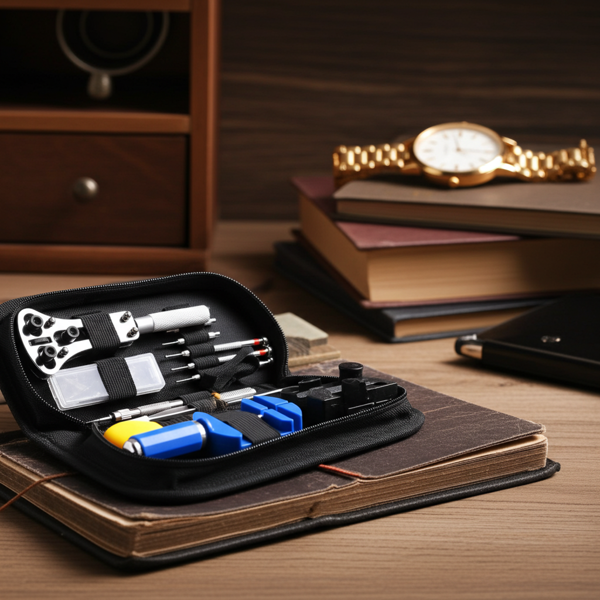 Umfassendes 13-teiliges Uhren Reparatur Set – Professioneller Uhrmacher Werkzeugkoffer für Armband kürzen, Batteriewechsel & mehr