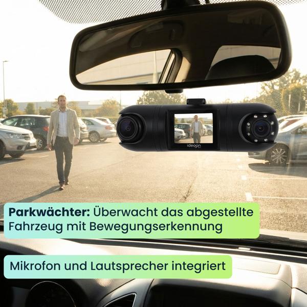 QHD Dual Dashcam – Premium Auto Kamera mit GPS & G-Sensor, IR-Nachtsicht, 2K Video-Qualität, zuverlässige 24h Ultra-Weitwinkel Überwachung