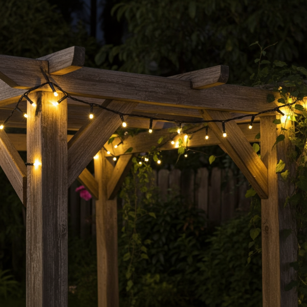 Helle Solar Lichterkette mit 480 warmweissen LEDs, 21 m & 40 Stunden Leuchtdauer, USB-Aufladung, 13 Funktionen, inkl. Fernbedienung - für Innen & Aussen