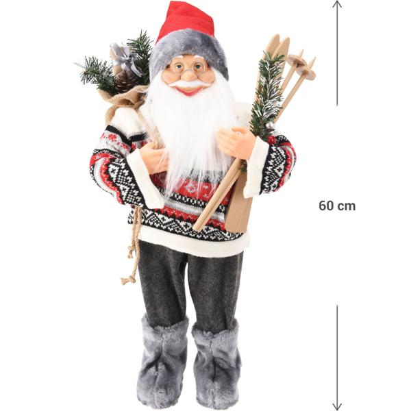Wundervoller Santa, stehend - Tolle Weihnachtsdekoration für Ihr Zuhause - Charmante Deko Figur, auch als Geschenkidee für Garten und Haus