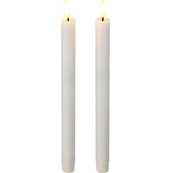 Hochwertige LED Kerzen 2er-Set für ein romantisches Ambiente zuhause oder als festliche & weihnachtliche Tischdeko - 25cm flackernde Haushaltskerzen