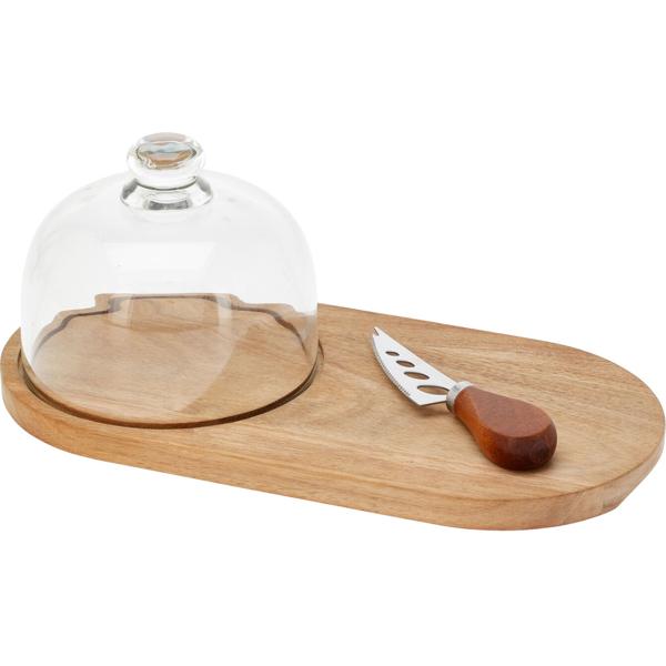 Edles Käsebrett aus Holz mit Käseglocke und Käsemesser: Hält Käse aromatisch – Perfekt für Liebhaber & Gäste